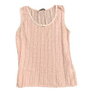 Vintage Y2K pointelle tank top
